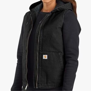 Carhartt Women's Washed Duck Hooded Insulated Vest
Black size medium